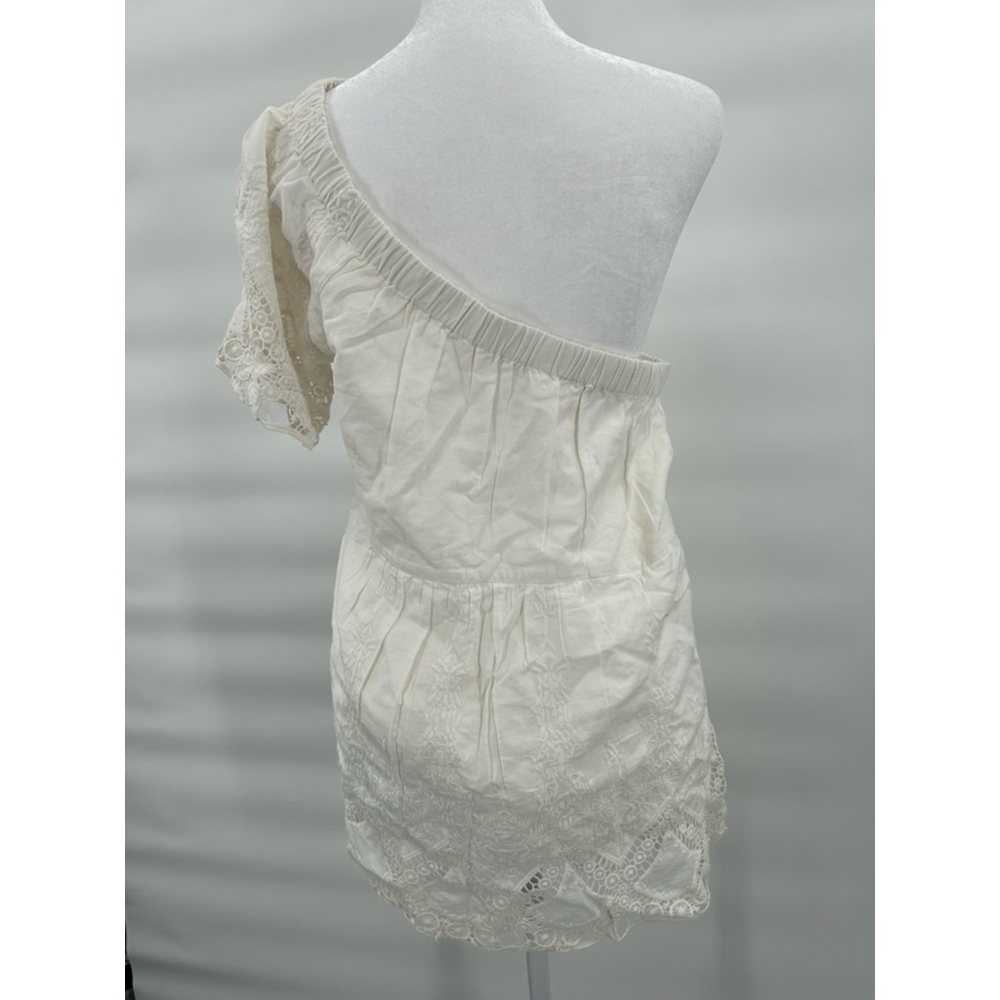 Women's Lcd Luxe Essentials Denim Dress, Size L, White, One Shoulder - Picture 4 of 6